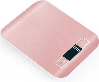 Immagine prodotto di INF Bilancia Elettronica da Cucina Oro Rosa con Tara e Batterie Incluse 10 kg/1 g