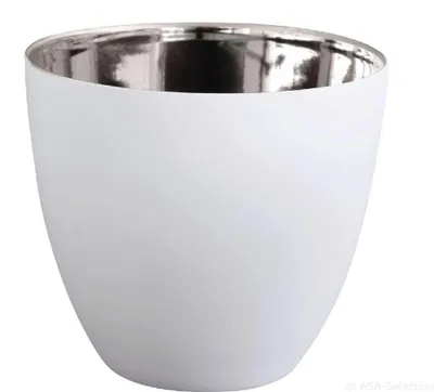 Windlicht aus Porzellan, weiß, 6,4 cm – 1 Stück