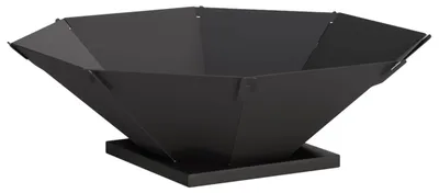Produktbild von Möbel Feuerstelle Schwarz 70,5 x 70,5 x 21,5 cm Stahl - Feuerkörbe & -schalen &9855
