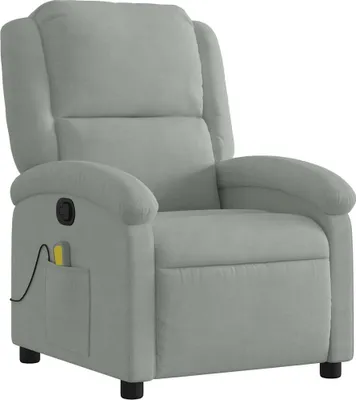 Obrázek produktu pro masážní křeslo vidaXL Light Grey Velvet