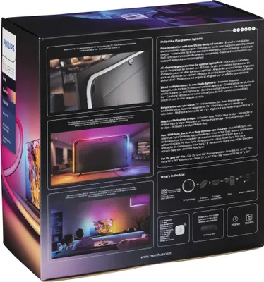 Zdjęcie produktu dla Philips Hue White and color ambiance Play gradient lightstrip - 75 inch, Inteligentne światło paska, Bluetooth/Zigbee, Czarny, Silikon, Wielo, 1100 lm
