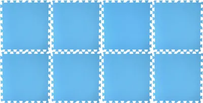Produktbild von Pool Bodenschutzmatten 2m² Schutzboden 8er Pack 50 cm Blau