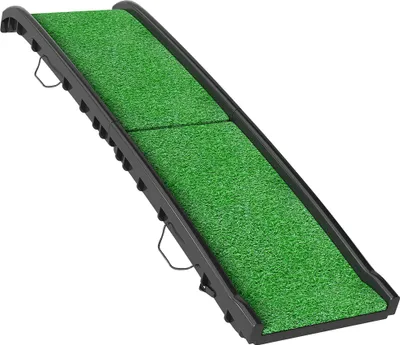 Produktbild von Hunderampe klappbar Hundetreppe rutschfest Einstiegshilfe für Kofferraum, für Tiere bis 90 kg 155x38,5x15,5 cm Schwarz