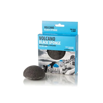 Produktbild von Santo Volcano Konjac Gesichtsschwamm Mini 7,5 cm mit Vulkanwasser – Natürlicher Peeling Schwamm