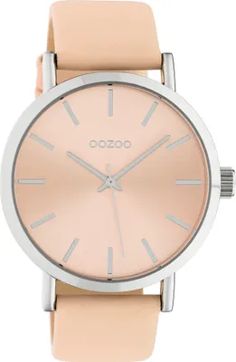 Zdjęcie produktu dla Oozoo Wristwatch beżowo-różowa skóra Czasomierze damskie analogowy zegarek kwarcowy UOC10446