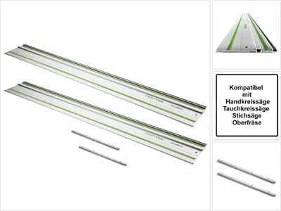 Produktbild von Festool FS 1080/2 Set 2x Führungsschiene 1080 mm ( 2x 491504 ) + 2x Verbindungsstück FSV ( 2x 482107 )