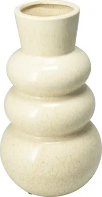 Produktbild von Glasblasenvase - Creme - 16 x 29 cm