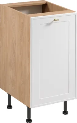 Produktbild von Küchenunterschrank 45 cm ohne Arbeitsplatte küchemöbel, Sorento D45 Weiß/Sonoma Eiche
