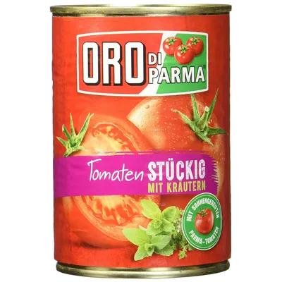 Zdjęcie produktu dla Pomidory chrupiące Oro di Parma z włoskimi ziołami 425ml