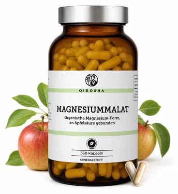 QIDOSHA Magnesium Malat Kapseln – 360 vegane Kapse… – Bild 1