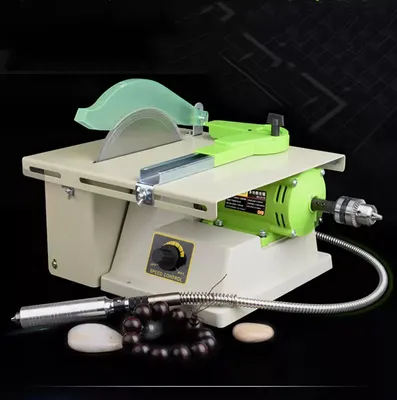 Produktbild von Edelstein-Polier-Puffermaschine, 1380 W, Multifunktions-Mini-Tischsäge, Professioneller Schmuckpolierer, Schmuckherstellung, 500–7000 U/min, Zum Schleifen, Polieren, Bohren