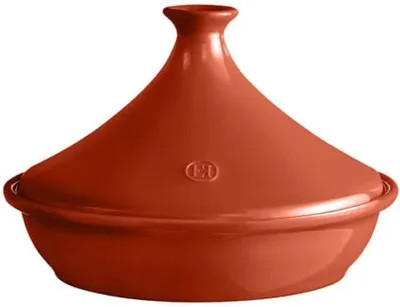 Productafbeelding van Tagine Schaal - Stoofpot Pan - Exotisch Koken - Gelijkmatige Warmte - 32 cm - Terracotta