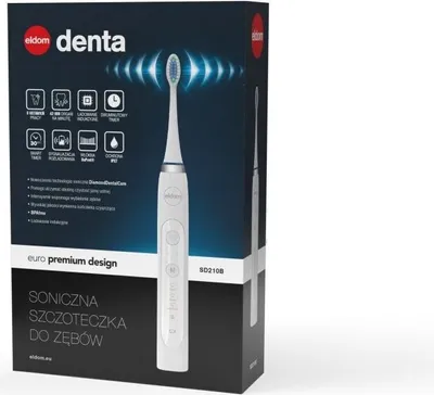 Obrázek produktu pro Eldom sonický kartáček Denta, 9 provozních režimů, baterie, bílý