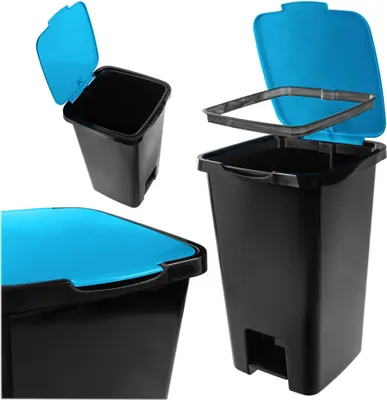 Obrázek produktu pro Odpadkové koše – odpadkové koše pro třídění odpadu – 45 l – sada 4 ks – hnědá/zelená/žlutá/modrá