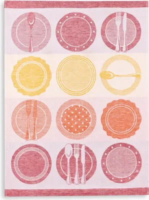 Triolino Jacquard Halbleinen Geschirrtücher Geschirr 50 cm x 70 cm Rot