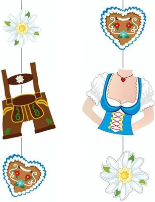Produktbild von Papstar  Girlande Hängedeko Trachten oder Dirndl 75cm