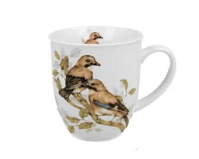 Produktbild von Becher, Tasse, Kaffeetasse, Vogelwelt, in einer Box, als Geschenk - Eichelhäher 400 ml