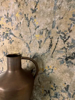 Produktbild von NEWROOM Tapete Braun Vliestapete Blätter - Mustertapete Floral Grau Gold Äste Blätterranke Vintage 3D Optik Blumentapete