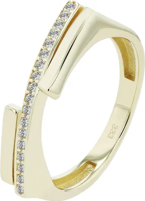 Produktbild von 333/- Gold Ring "Sequoia" mit Zirkonia, 8 Karat, Goldfarbig