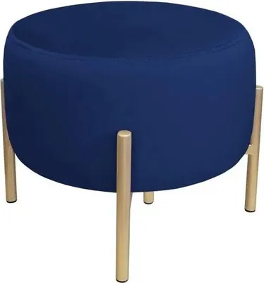 Obrázok produktu pre WILFRED MG VELVET taburetka, tmavomodrá/zlatá