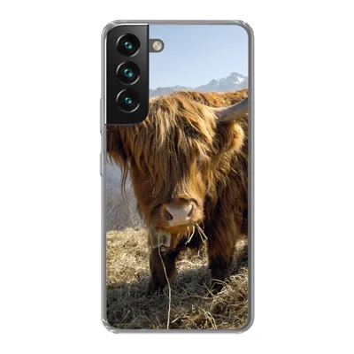 Produktbild von MuchoWow® Handyhülle Schutzhülle Hülle für Samsung Galaxy S22 Plus Schottischer Highlander - Berg - Schnee Silikon Softcase Handy Hülle - Schutzabdeckung
