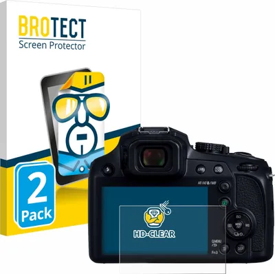 Produktbild von 2x Für Panasonic Lumix DC-FZ82D Schutzfolie BROTECT Displayschutz Display Schutz Folie Klar Transparent