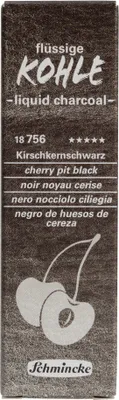Schmincke Flüssige Kohle 18 756 006 Kirschkernschwarz 15ml liquid charcoal