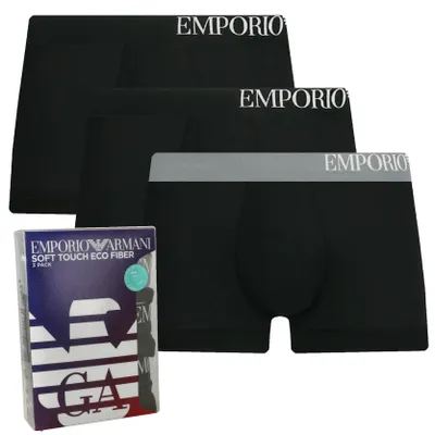 Produktbild von Emporio Armani Herren-Boxershorts, 3er-Pack, schwarz, Größe S