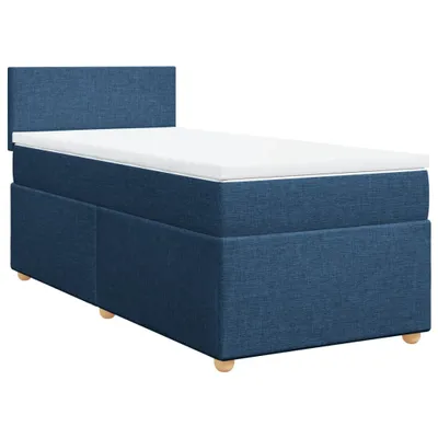 Produktbild von Boxspringbett mit Matratze Blau 90x200 cm Stoff