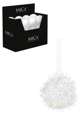 Bruchsichere Weihnachtskugel iriserend d8cm