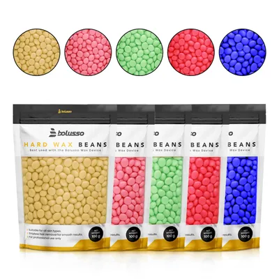 Productafbeelding van Bolusso Waxing Starter Set met wasparels | 5 soorten ontharingswax | Complete set voor een gladde huid thuis | Effectieve ontharing zonder strepen