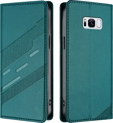 Obrázek produktu pro Pouzdro pro Samsung Galaxy S8+,Polyuretankožené peněženkové pouzdro s přihrádkou na karty a funkcí stojánku Grün