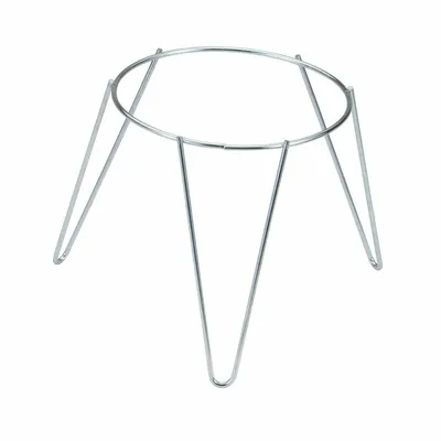 Image de Pied Support Jardinière 24cm Acier Zingué Blanc, Robuste - Sauvic