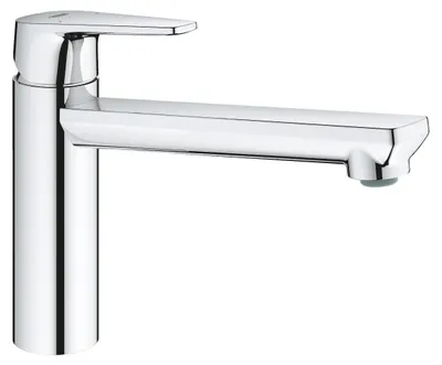 Immagine prodotto di Grohe BauEdge Mitigeur monocommandé pour évier, saillie 222mm, hauteur moyenne, orientable, 31693000, 31693000