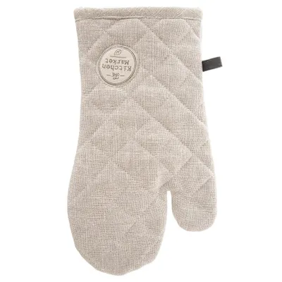 Produktbild von Küchenhandschuh Ofenhandschuh Schutzhandschuh aus Baumwolle beige 32x18 cm