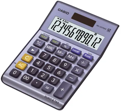Zdjęcie produktu dla Casio MS-120TERII, Komputer stacjonarny, Podstawowy kalkulator, 12 cyfr(y), 1 linii, Bateria/Energia słoneczna, Czarny, Niebieski, Szary