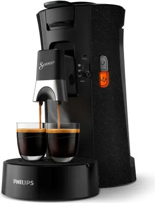 Produktbild von Philips Senseo® Select Kaffee Pad Maschine, 3 Kaffeespezialitäten, Kaffeestärkewahl Plus, Crema Plus, Schwarz (CSA240/20)