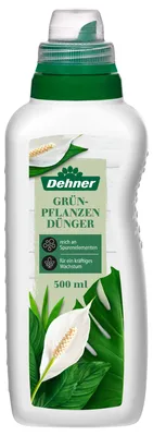 Produktbild von Dehner Grünpflanzendünger, hochwertiger Flüssigdünger, Dünger für Grünpflanzen, organischer NPK-Dünger, mit Spurennährstoffen, 500 ml, für ca. 100 l
