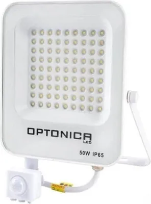 Image de Projecteur LED Extérieur 50W IP65 BLANC avec Détecteur de Mouvement Crépusculaire - Blanc Neutre 4000K - 5500K