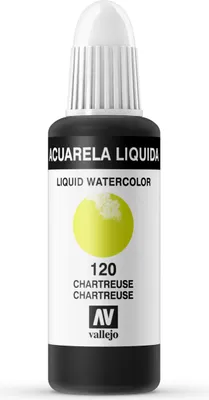 Liquid Watercolor Vallejo 33120 Chartreuse 32ml Chartreuse Aquarell Farbe