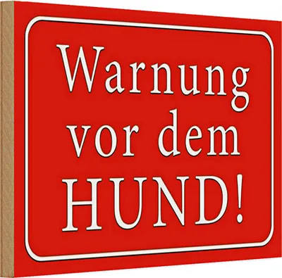 Produktbild von Holzschild Hund 30x20cm Warnung vor dem Hund