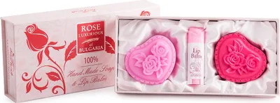 Obrázok produktu pre Biofresh - Luxusn darekov sada Mydlo na ruky 2 x 70 gr a Balzam na pery 5 ml Rose of Bulgaria
