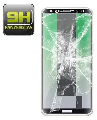 Produktbild von 4x 9H Hartglas für Huawei Mate 10 Lite FULL COVER Panzerfolie Displayschutz SW Klar Panzerglas Schutzglas Schutzfolie