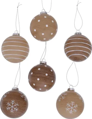 Produktbild von Boltze Gruppe Warel Weihnachtskugel braun sortiert 8cm (1 Stück)