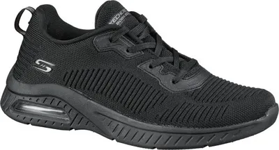 Produktbild von Skechers Squad Air Close Encounter, Damen Strick Sneakers, Sportschuhe in schwarz, herausnehmbares Memory Foam Fußbett
