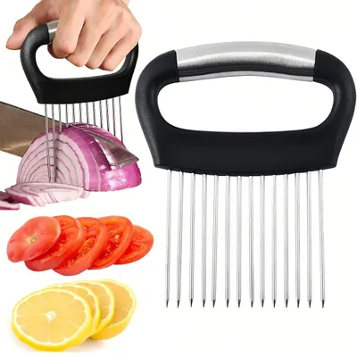 Zwiebelhalter aus Edelstahl – Schneidehilfe für Gemüse, 13,5 cm