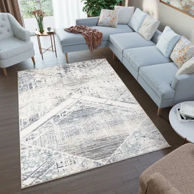 Produktbild von Tapiso Teppich RIVIOLI Modern Design Beige Grau Creme Wohnzimmer 160 x 225 cm