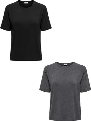 Produktbild von JDY T-Shirt 2er-Set  Weich Regular Fit Rundhals Größe: XS
