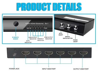 Produktbild von Equip 332726, HDMI, Aluminium, Schwarz, 60 Hz, 3840 x 2160 Pixel, 7.1 Kanäle