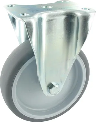 Produktbild von Apparaterollen Bockrolle Ø100mm TPE Gummi Anschraubplatte
